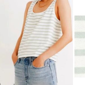 Madewell Boxy-Crop Crawley Stripe Tank Top